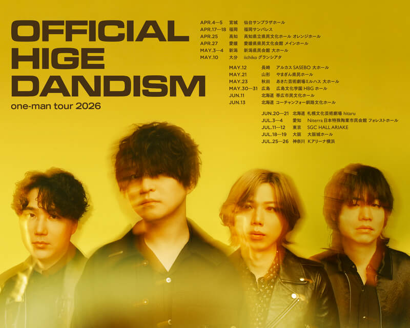 OFFICIAL HIGE DANDISM one-man tour FOUR-RE:ISM ビジュアル